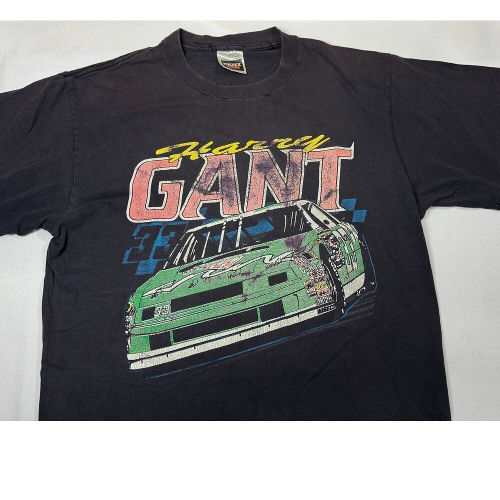 Harry Gant #33 NASCAR Racing Faded Black Shirt Size Large